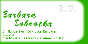 barbara dobrotka business card